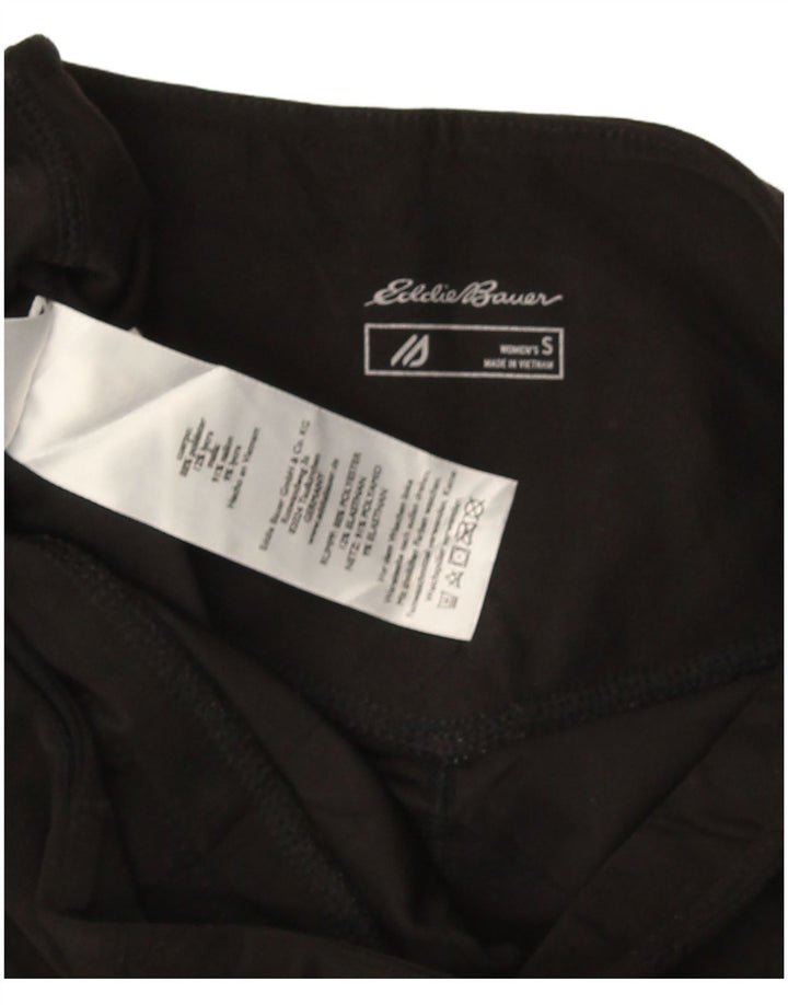 Damskie legginsy Capri Eddie Bauer UK 10, małe, czarne, poliestrowe