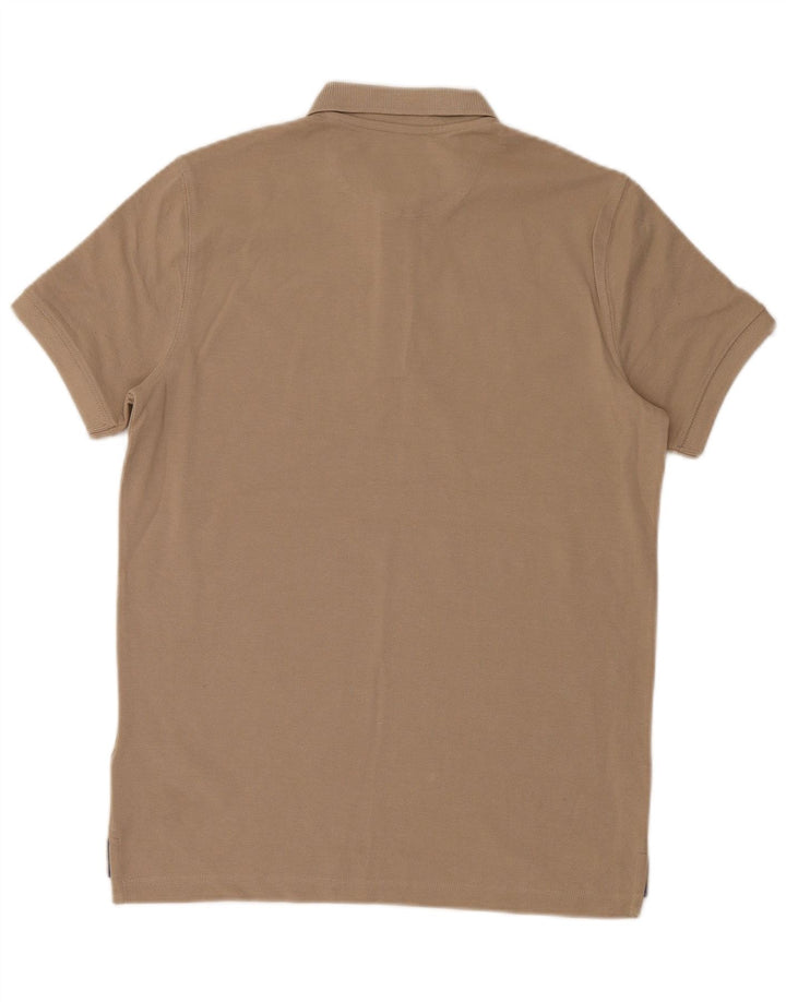 Męska koszulka polo Massimo Dutti o regularnym kroju, średnio beżowa, bawełniana