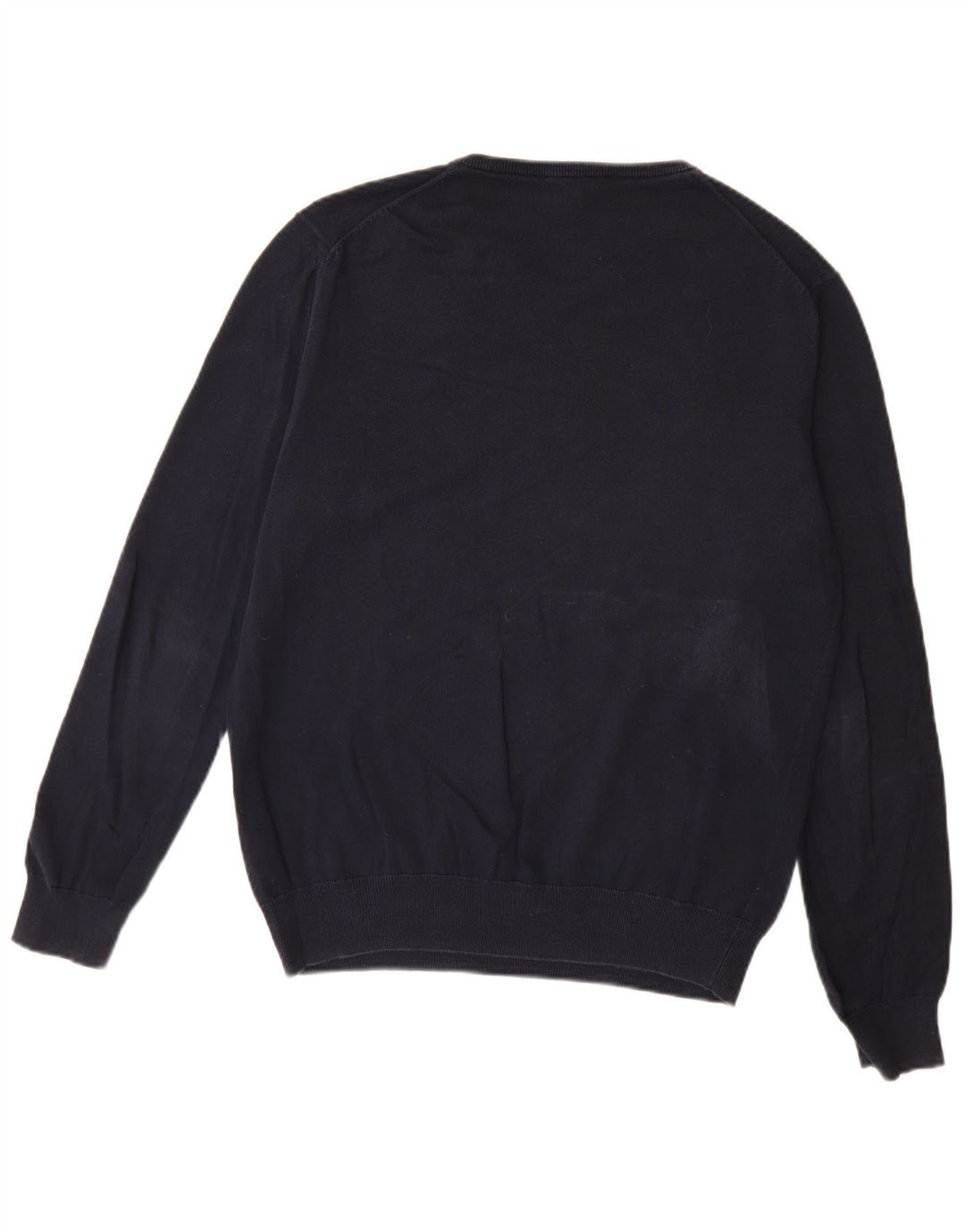 Crew Clothing Męski sweter z dekoltem w kształcie litery V, średni granatowy, bawełniany