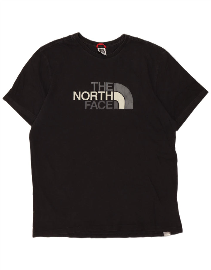 Męski T-shirt z grafiką The North Face, duży, czarny, bawełniany