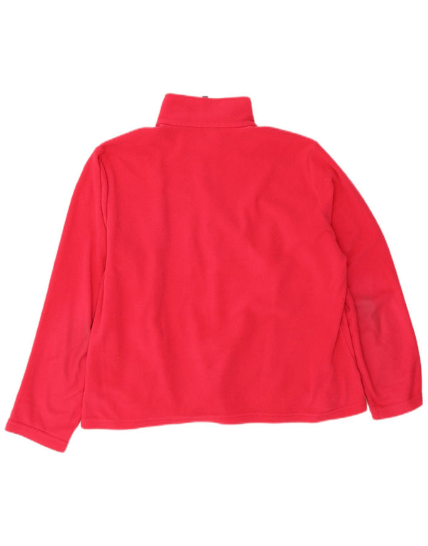 Damski sweter polarowy Jack Wolfskin z zamkiem błyskawicznym UK 22/24 2XL Różowy poliester
