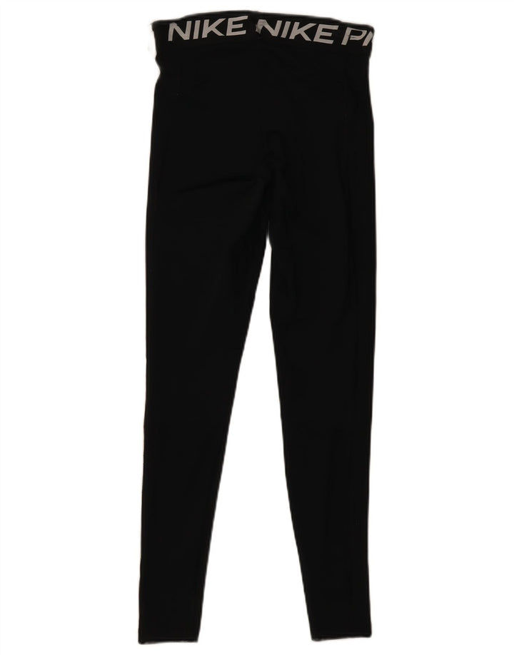 Damskie legginsy Nike Dri Fit Graphic UK 10, małe, czarne, poliestrowe