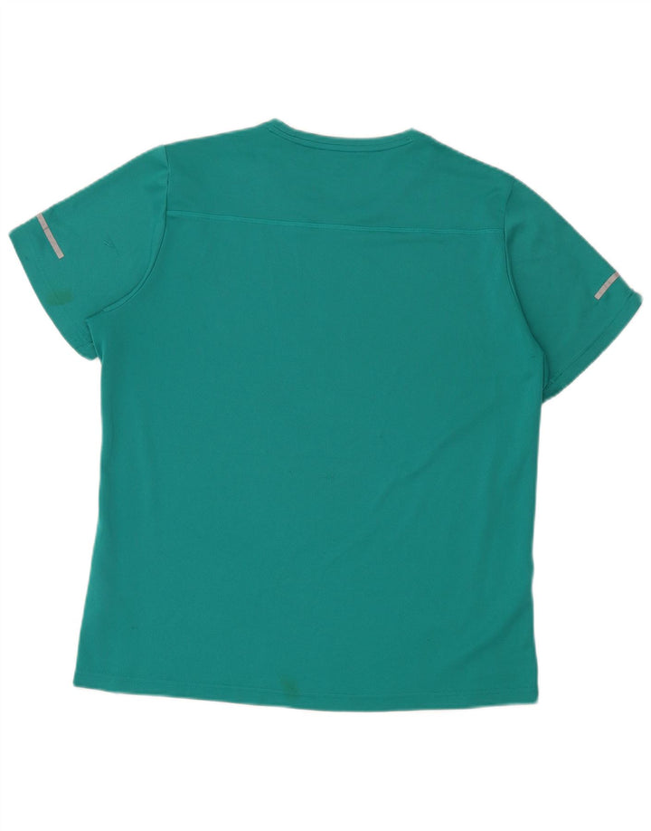 Adidas Męska koszulka Climalite Top, duża, turkusowa, poliester