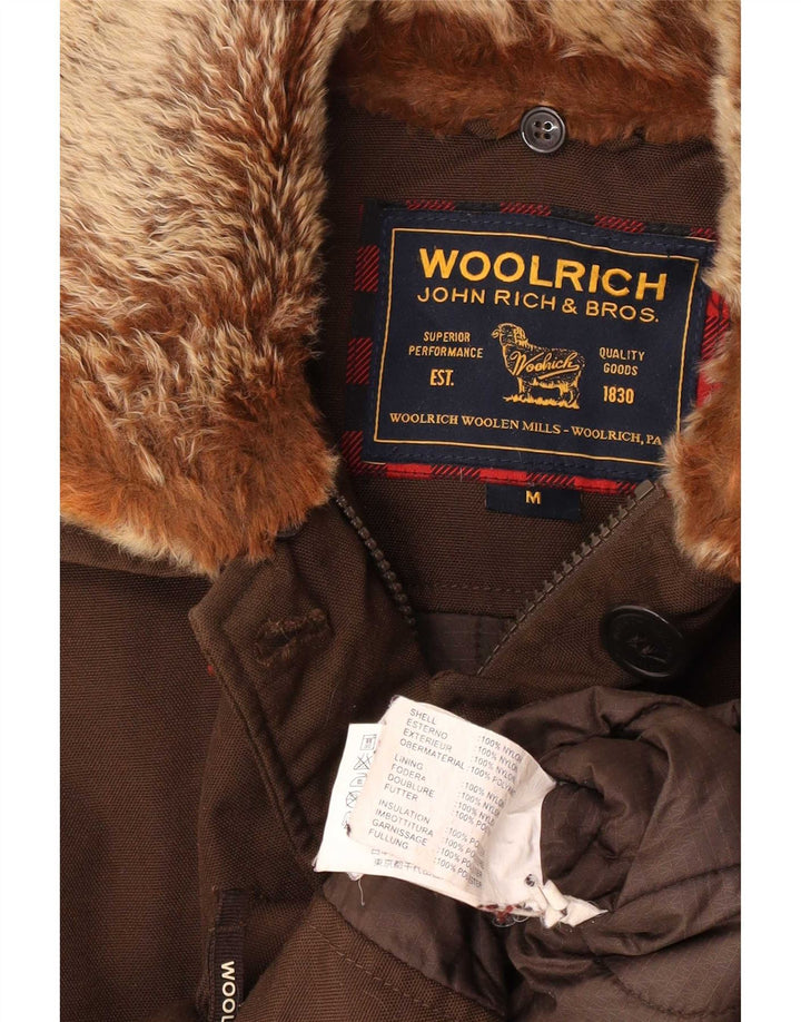 Damska ocieplana kurtka Woolrich UK 14 Średni brązowy nylon