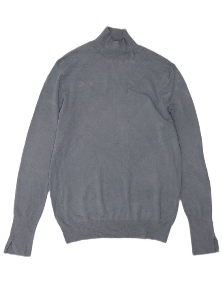 Sweter damski Zara z golfem UK 18 XL niebieski