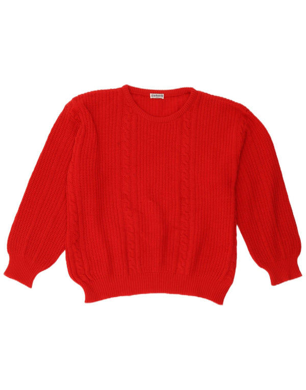 Damski sweter Cacharel z dekoltem w łódkę UK 18 XL, czerwona wełna