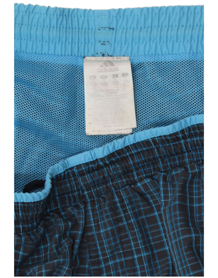 Męskie spodenki kąpielowe Adidas XL granatowe w kratkę, poliamid