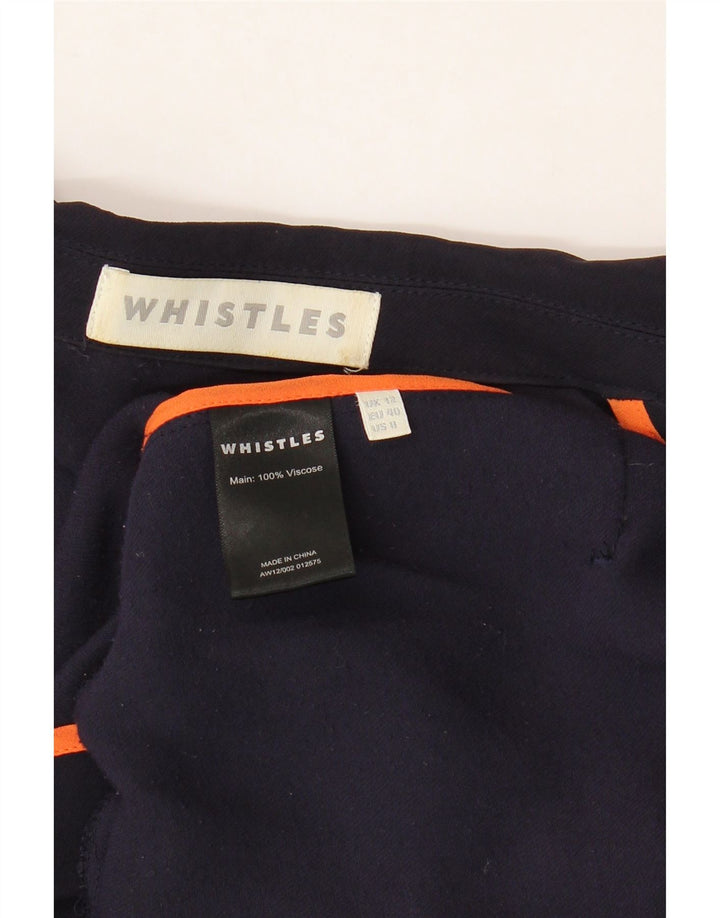 WHISTLES Damska marynarka otwarta UK 12 Średni granatowy wiskoza