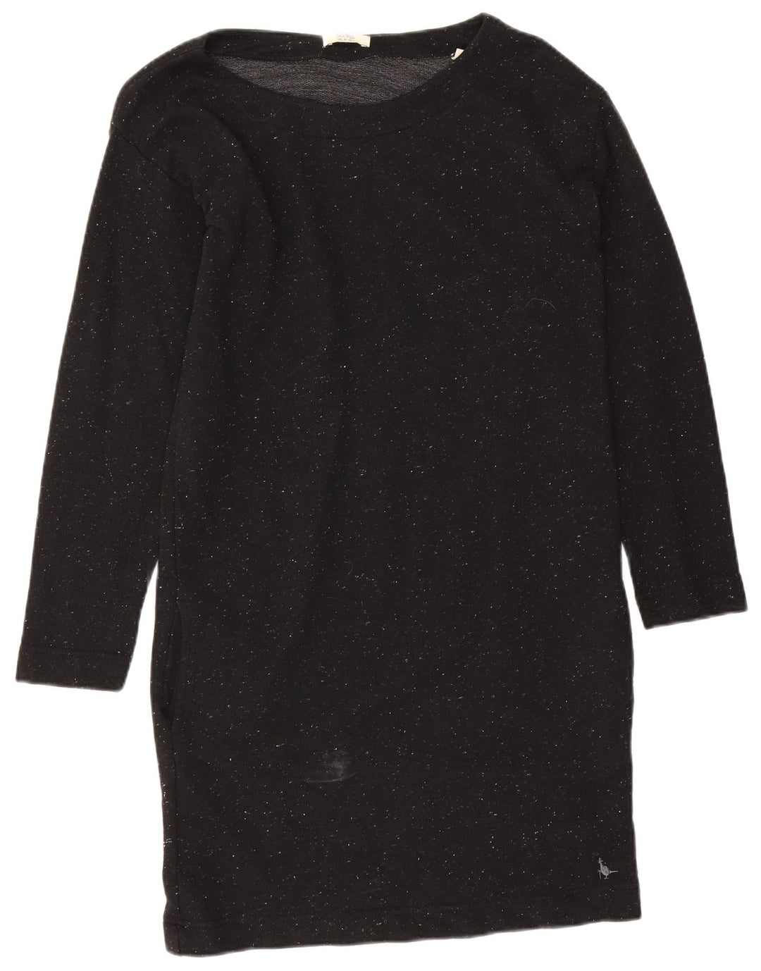 Damska oversize'owa sukienka sweterkowa Jack Wills UK 10, mała, czarna, nakrapiana