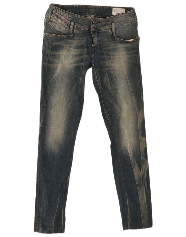 DIESEL Damskie jeansy Matic Acid Wash Slim Tapered W29 L29 Niebieska bawełna