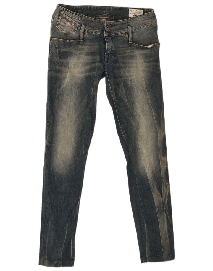 DIESEL Damskie jeansy Matic Acid Wash Slim Tapered W29 L29 Niebieska bawełna