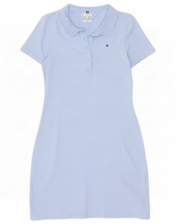 Damska sukienka polo Slim Fit Tommy Hilfiger UK 14, duża niebieska bawełna