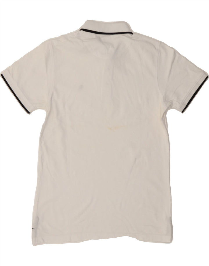JACK & JONES Mens Polo Shirt Small White Vintage Jack & Jones and Second-Hand Jack & Jones from Messina Hembry 