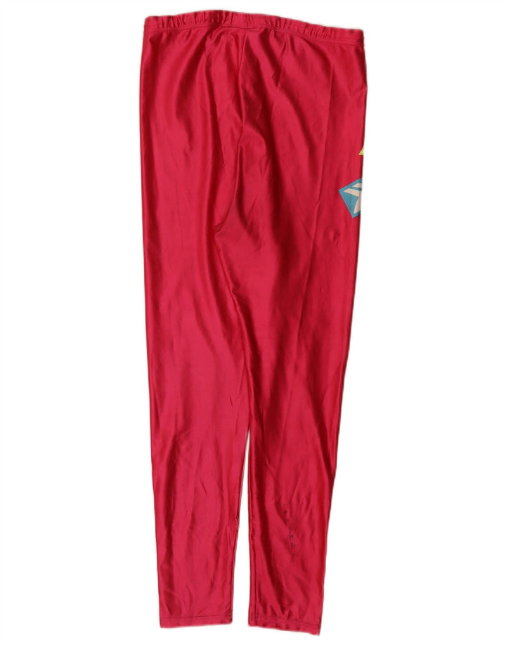 Dziewczęce legginsy z grafiką Asics 13-14 lat, duże, różowe, poliestrowe