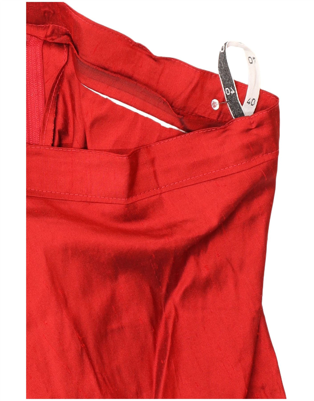 Vintage damska spódnica midi z wysokim stanem IT 40 Small W26 czerwona