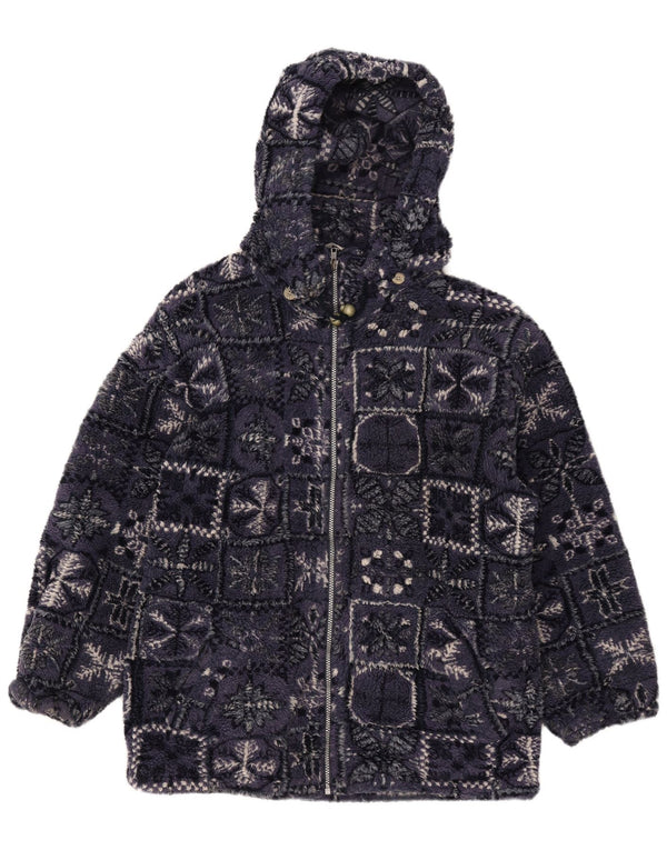 Męska kurtka polarowa z kapturem Brugi UK 44 2XL Granatowa Fair Isle