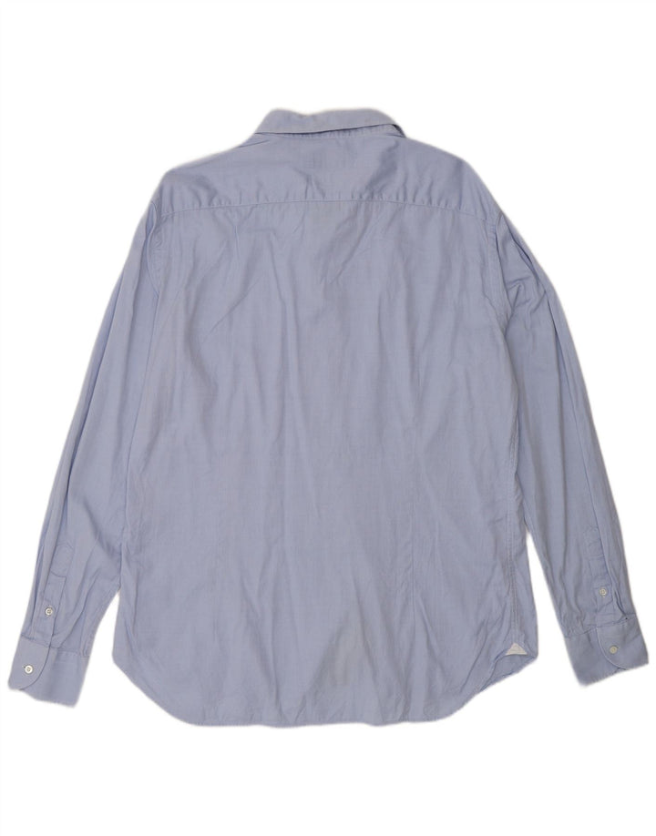 Koszula męska Massimo Dutti rozmiar 43 17, duża niebieska bawełniana