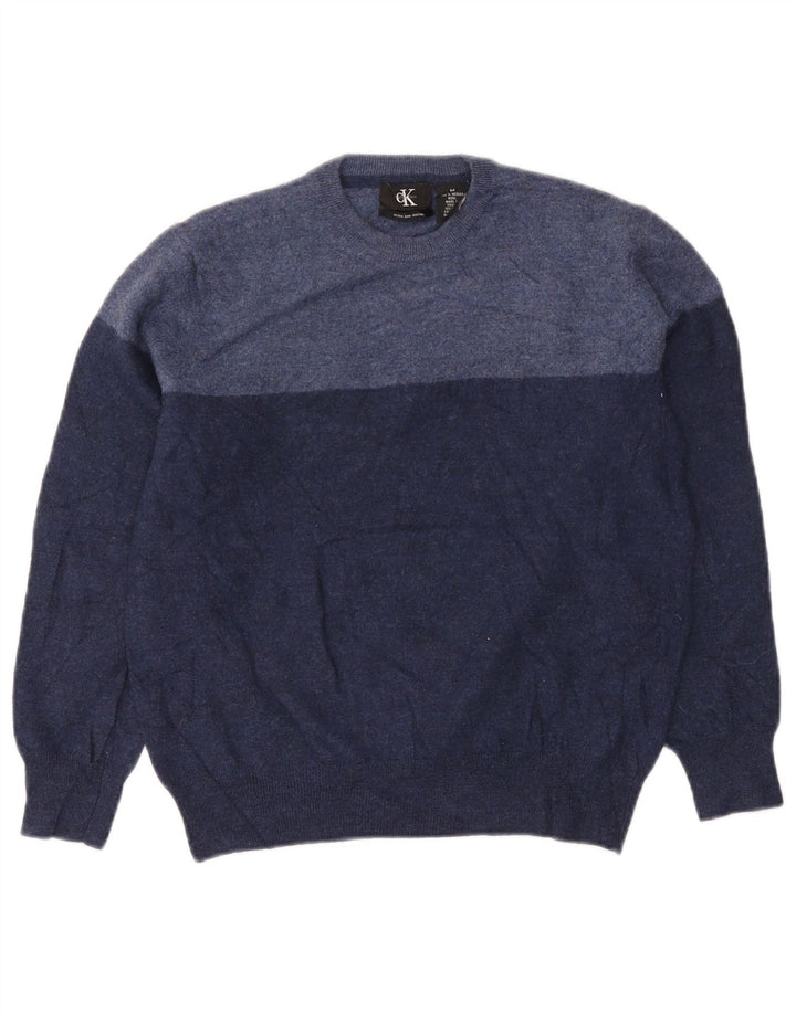 Damski sweter Calvin Klein z okrągłym dekoltem UK 12, średni granatowy