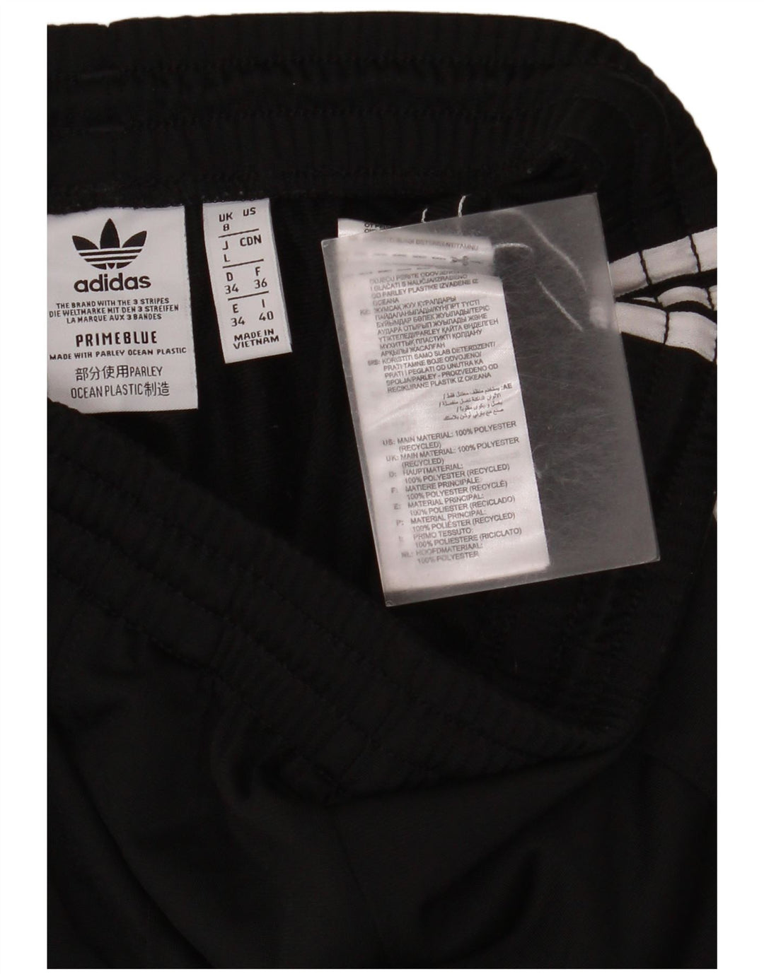 Damskie spodnie dresowe Adidas UK 8, małe, czarne, poliestrowe
