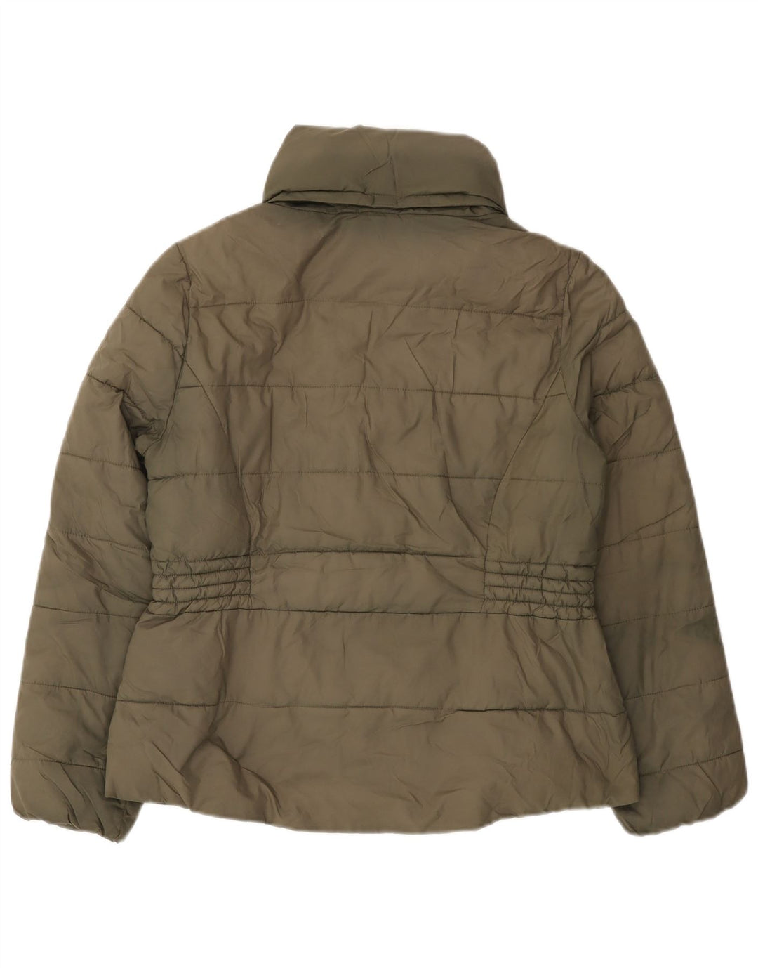 MARKS & SPENCER Damska ocieplana kurtka UK 14, duża, khaki, poliester