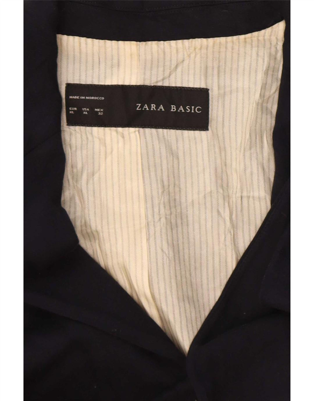 Damska marynarka Zara zapinana na 1 guzik UK 18 XL Granatowa wiskoza