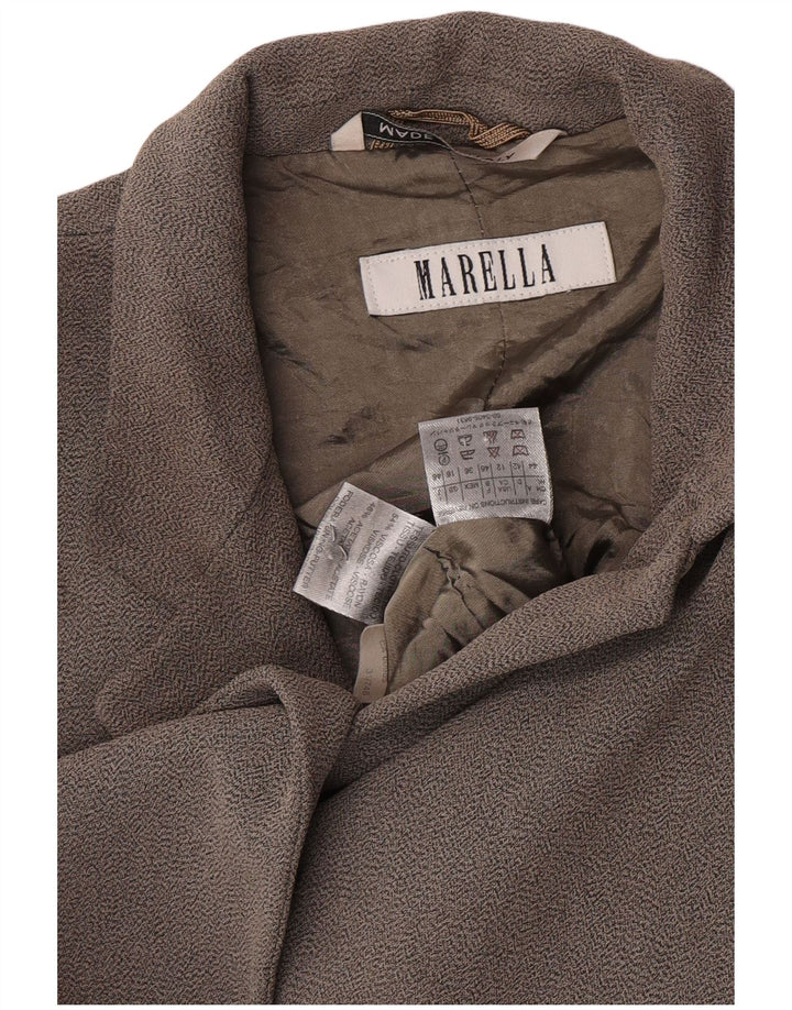 Damska marynarka zapinana na 2 guziki Marella UK 16, duża, szara wiskoza