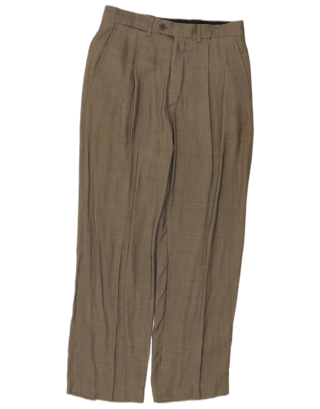 Męskie spodnie garniturowe Zara EU 40 Medium W31 L30 Szara krata Rayon