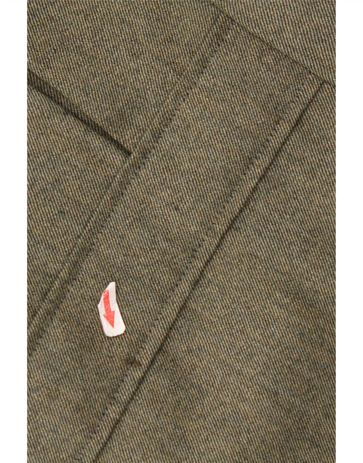 Męska marynarka zapinana na 3 guziki w stylu vintage, UK 38, średni kolor khaki