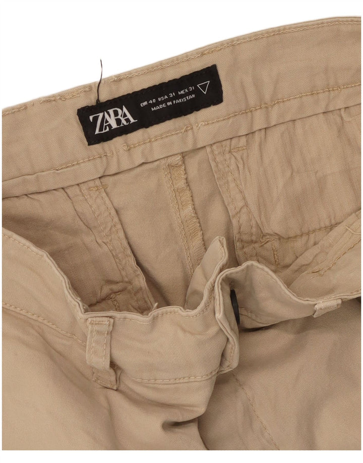 Męskie spodnie chino Zara EU 40 Medium W31 L29 Beżowe