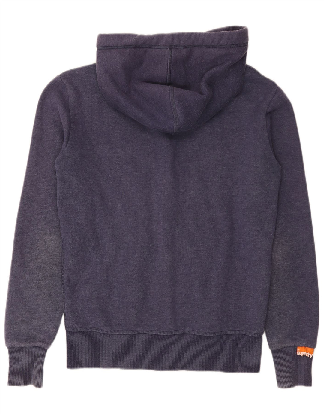 Męski sweter z kapturem i zamkiem Superdry, mały, granatowy, bawełniany