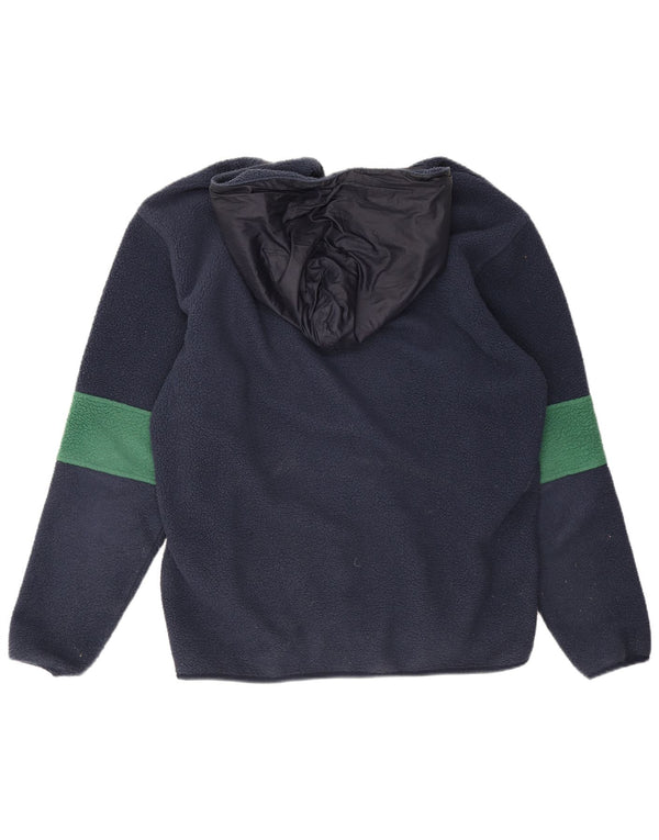 Męski sweter polarowy z kapturem Tommy Hilfiger, duży, granatowy, z blokami kolorów