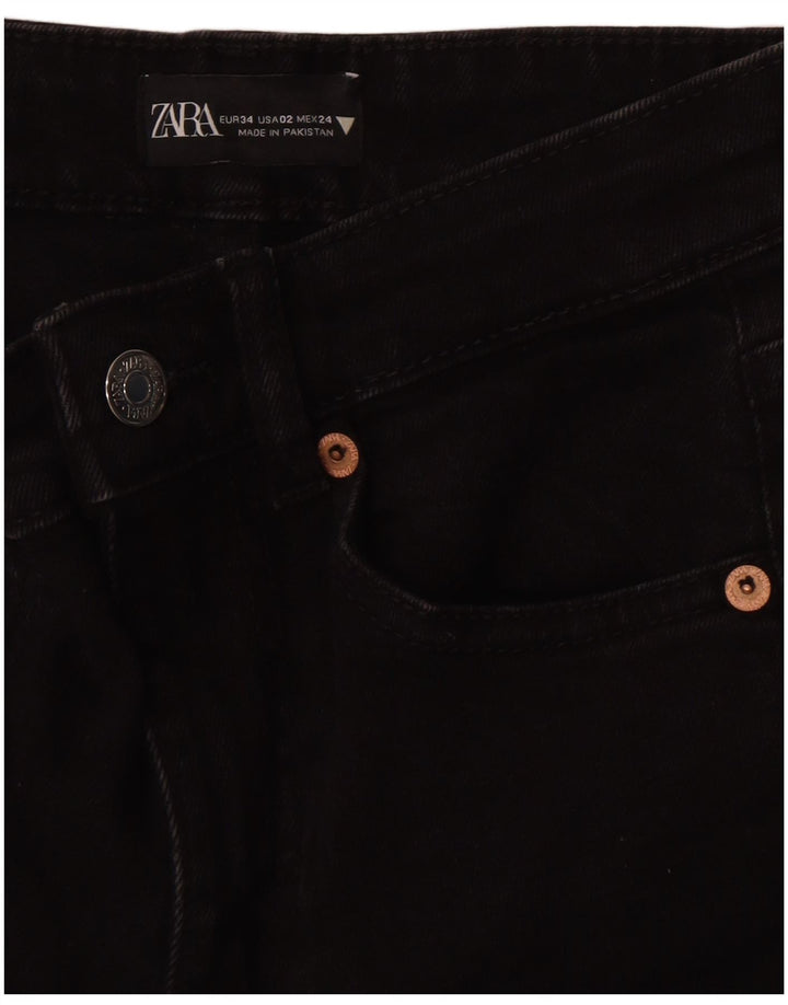 Damskie jeansy Bootcut Zara EU 34 2XS W24 L25 Czarne