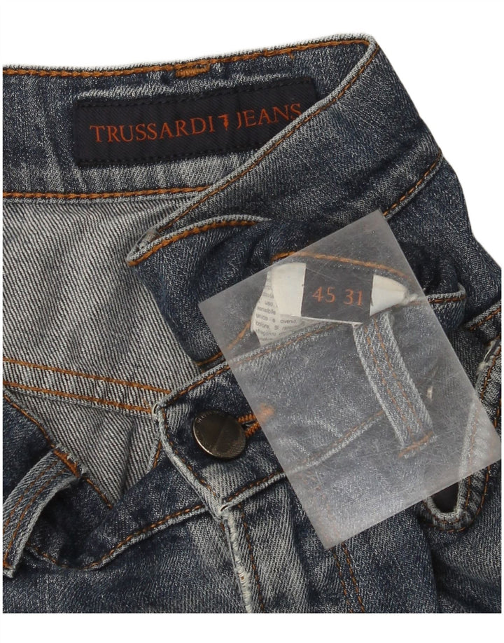 Męskie proste dżinsy Trussardi W31 L28 niebieskie