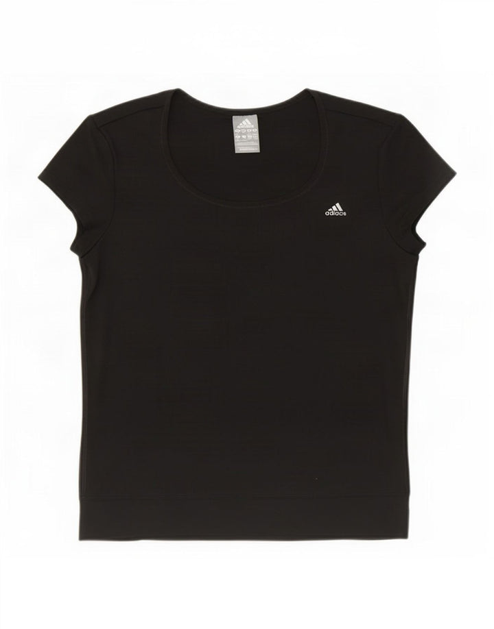 Damska koszulka Adidas Climalite Top UK 12/14 Średni czarny poliester