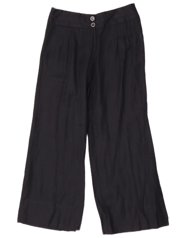 Marks & Spencer damskie szerokie spodnie chino UK 12 Medium W30 L31 Black