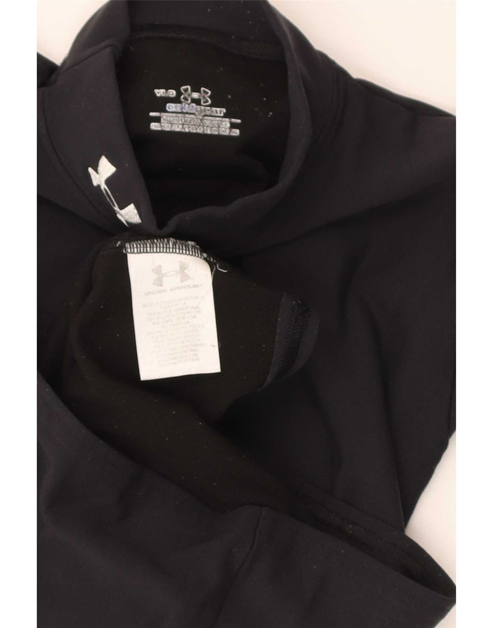 Top chłopięcy Under Armour z długim rękawem na 11-12 lat, duży, czarny, nylonowy