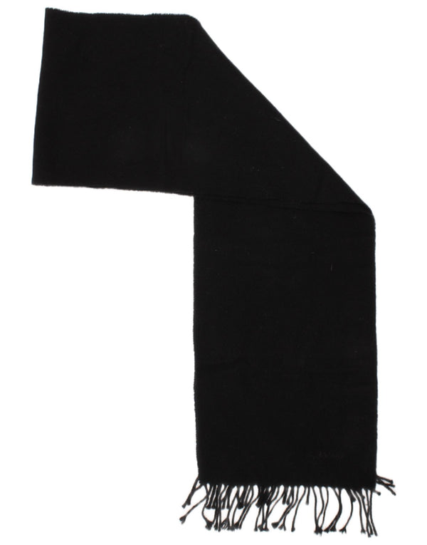 Damski szalik prostokątny Barbour w jednym rozmiarze, czarny, klasyczny z owczej wełny