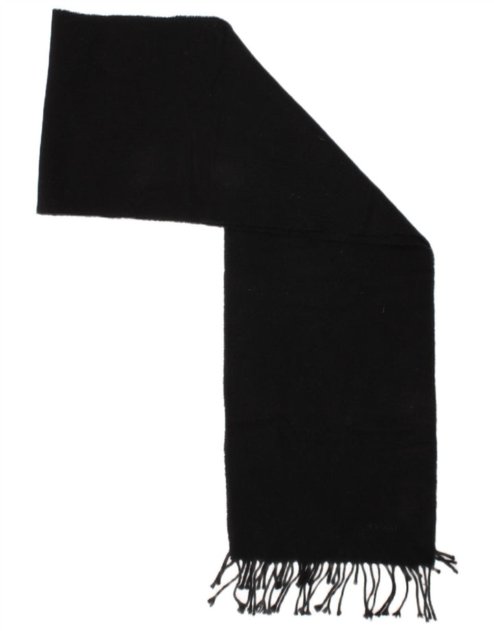 Damski szalik prostokątny Barbour w jednym rozmiarze, czarny, klasyczny z owczej wełny