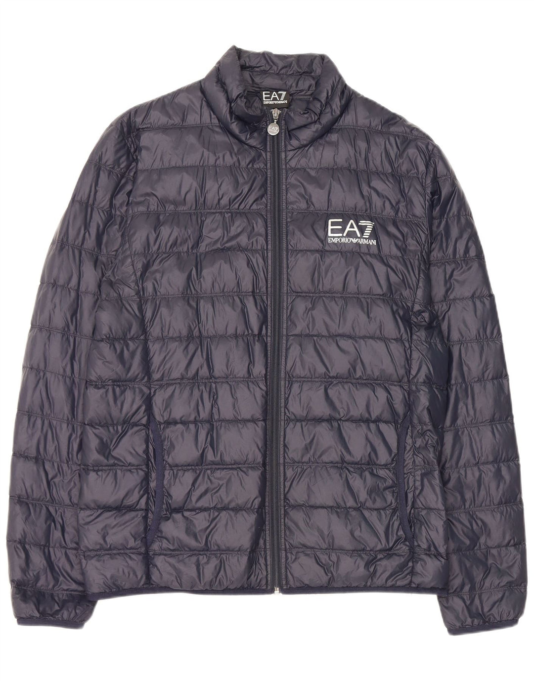 Męska wyściełana kurtka Armani Graphic UK 44 2XL Granatowy nylon
