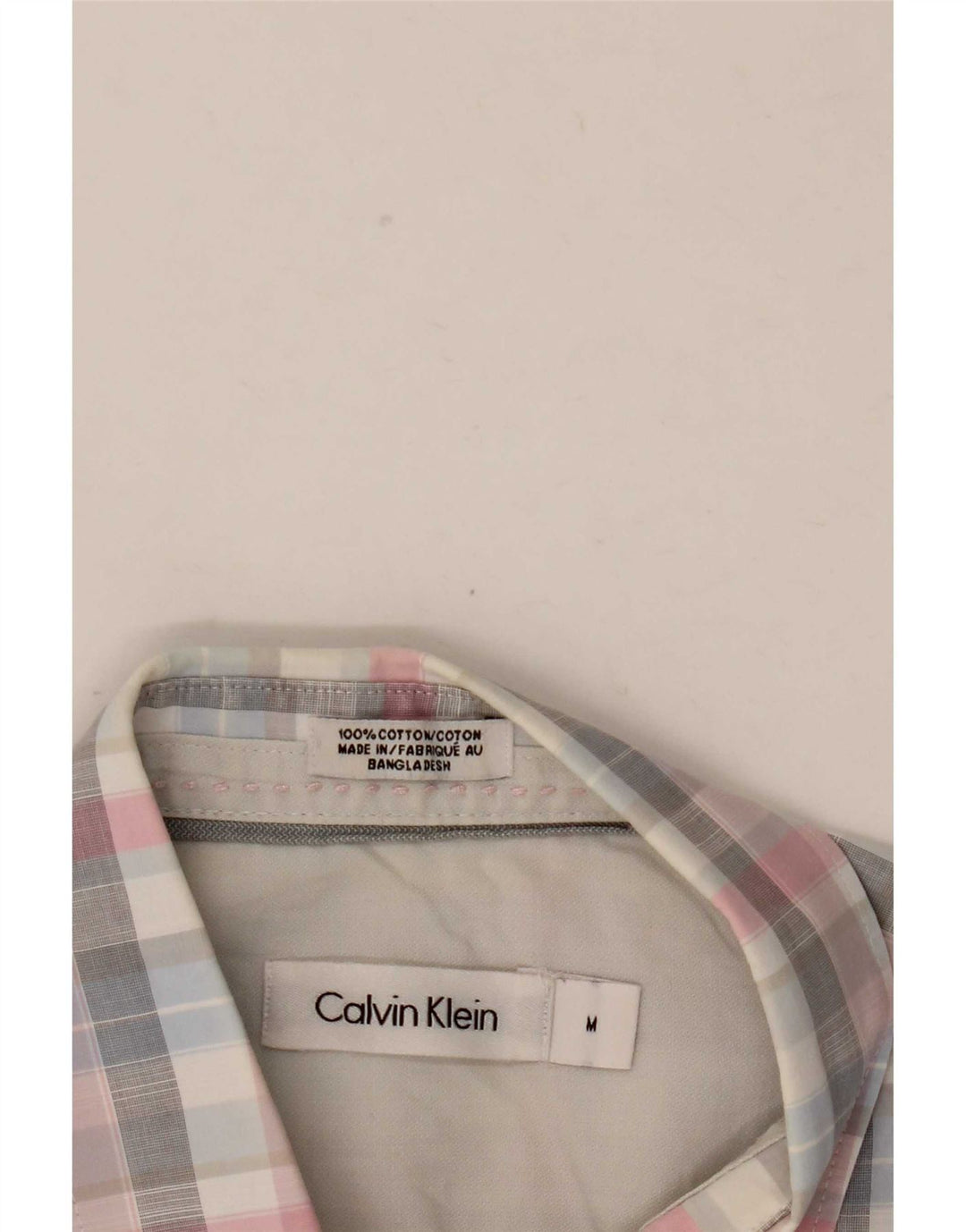 Męska koszula z krótkim rękawem Calvin Klein, średnia, wielokolorowa, bawełniana krata