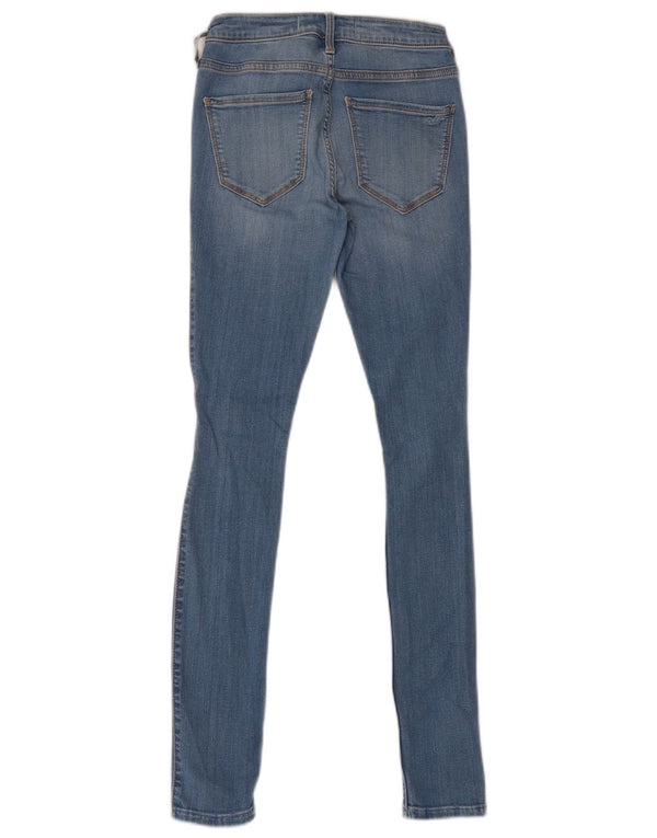 Damskie legginsy Hollister ze średnim stanem i przetarciami W25 L30 niebieskie