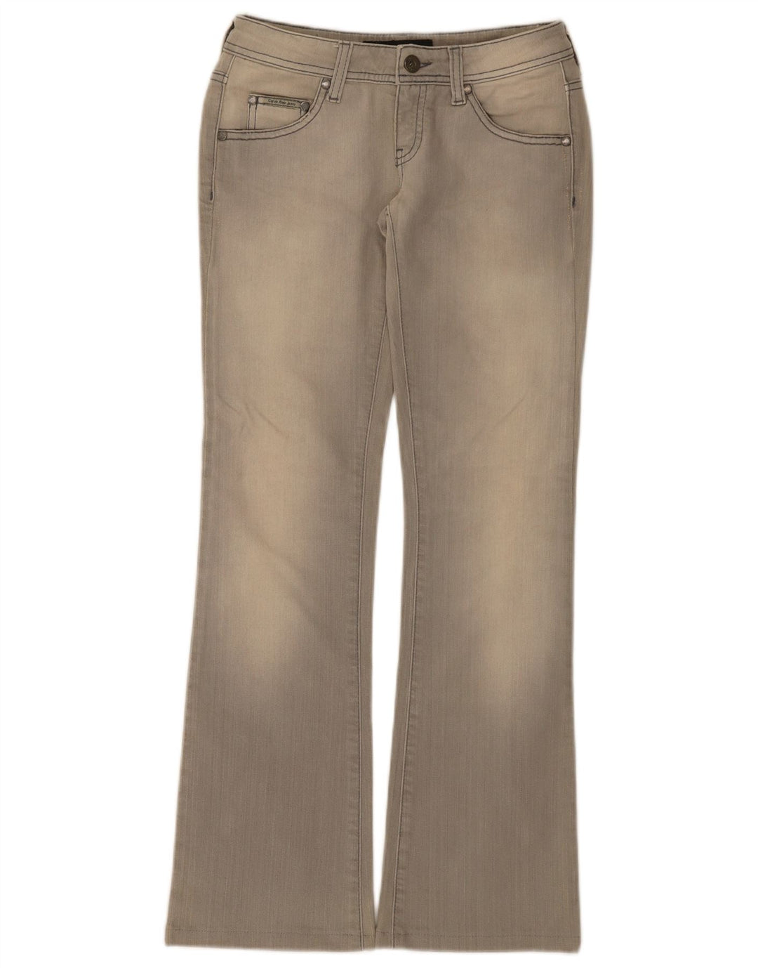 Damskie jeansy Calvin Klein Bootcut W26 L30 Szara bawełna