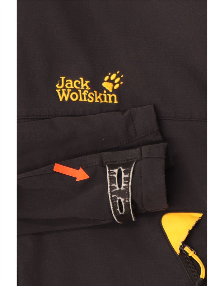 Męska kurtka wiatrówka z kapturem JACK WOLFSKIN UK 44/46 XL, czarny poliamid