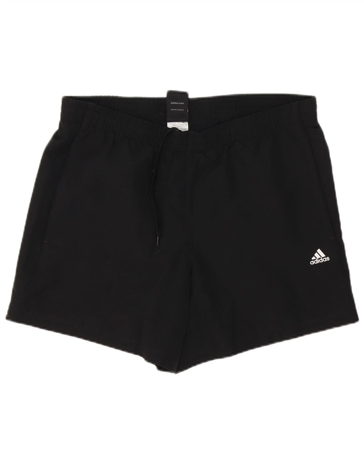 Męskie spodenki sportowe Adidas Climalite, średni czarny poliester
