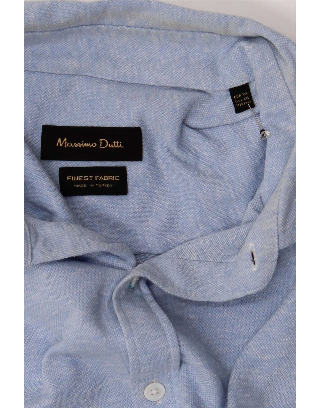 Koszula męska Massimo Dutti 2XL niebieska, bawełniana
