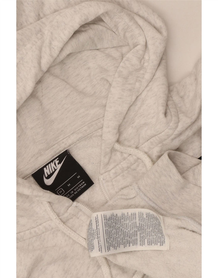 Damska bluza z kapturem i zamkiem błyskawicznym Nike, Crop Oversized, UK 14, średnie szare paski