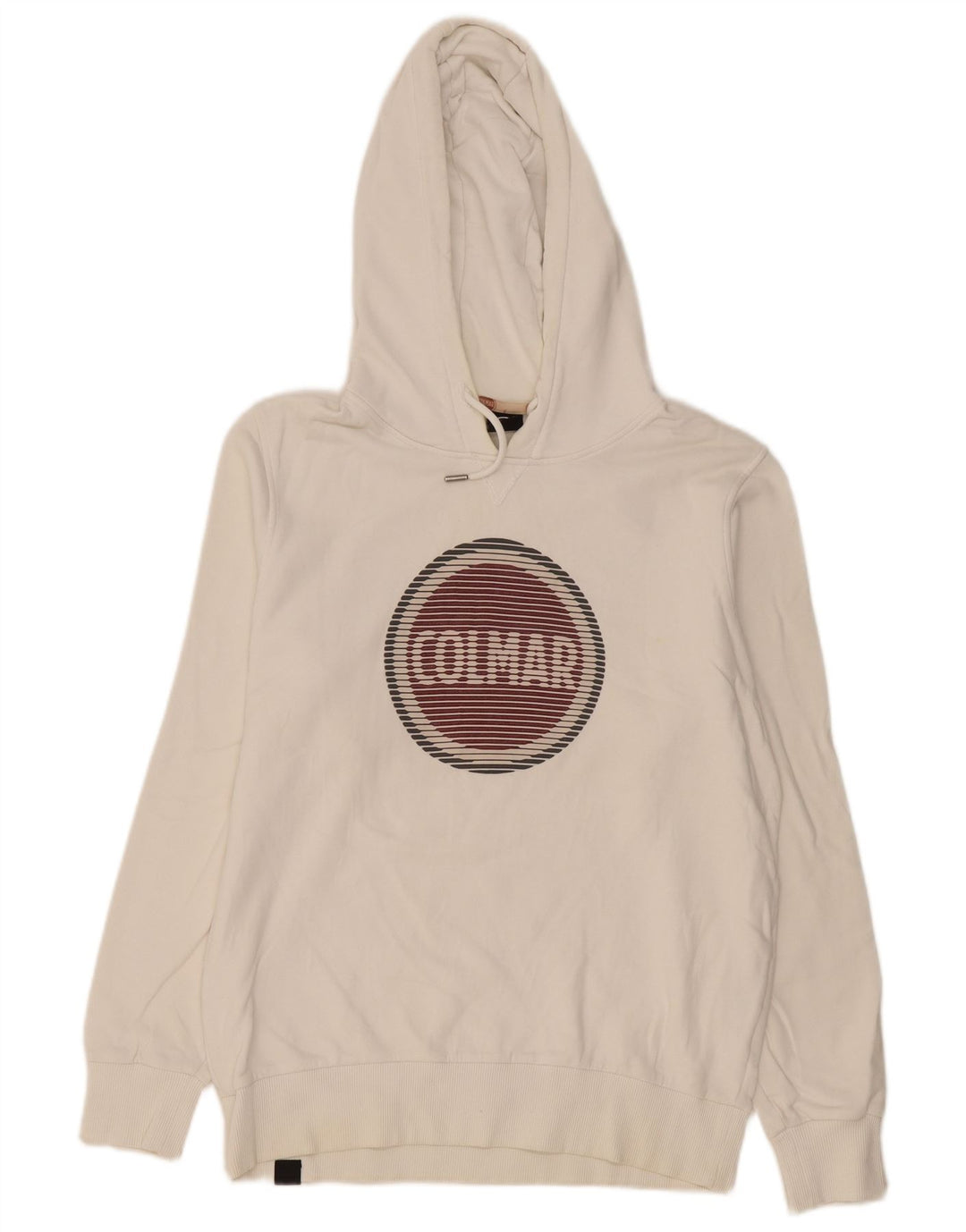 Męski sweter z kapturem Colmar, duży, biały, bawełniany