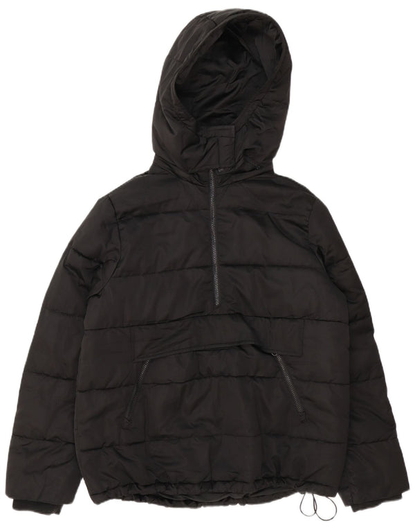 Damska, oversize'owa, wyściełana kurtka Anorak z kapturem Zara UK 10, mała czarna
