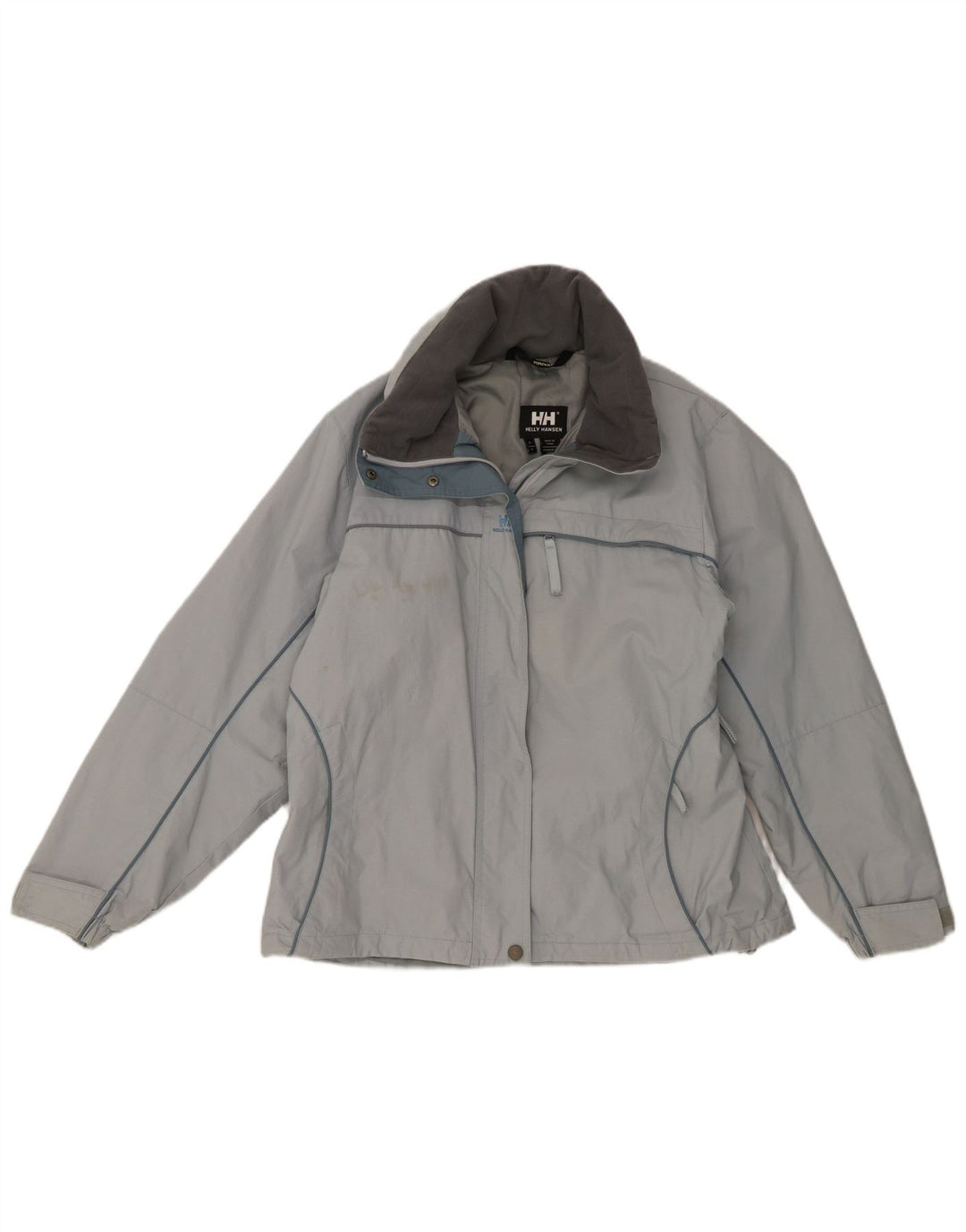 Damska kurtka wiatrówka z kapturem HELLY HANSEN UK 14, średni niebieski nylon