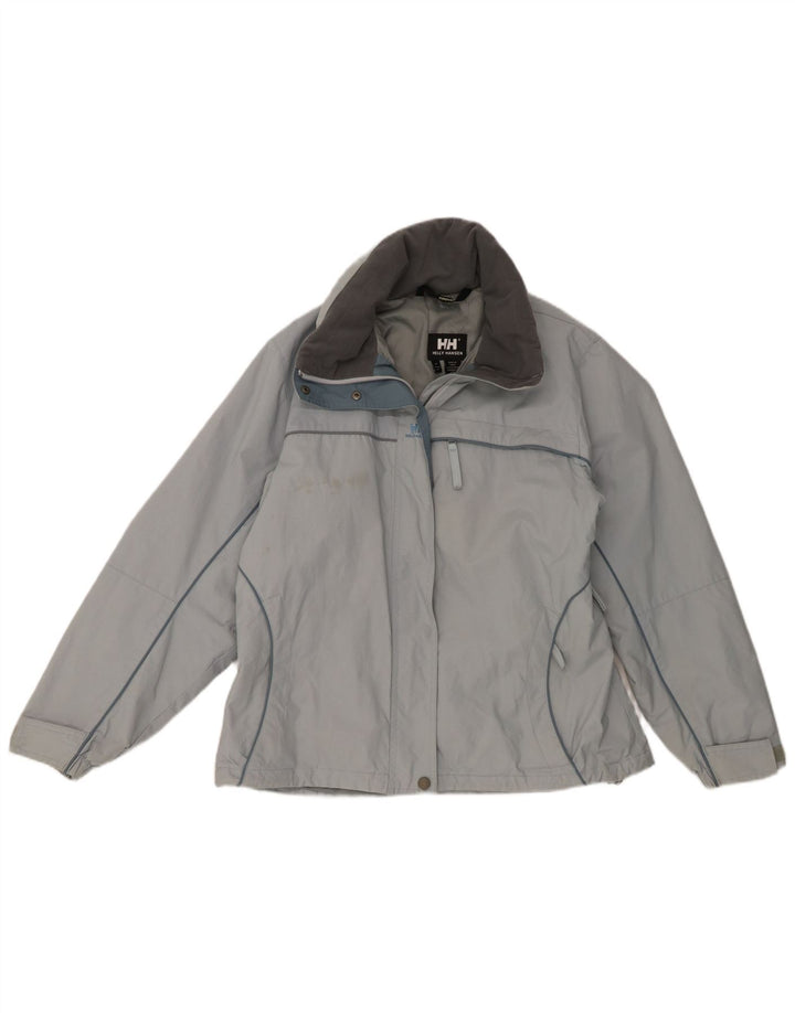 Damska kurtka wiatrówka z kapturem HELLY HANSEN UK 14, średni niebieski nylon